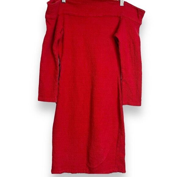 Contempo Casuals Mini Dress Women's Medium Red Off The Shoulder Vintage Bodycon - Picture 5 of 16